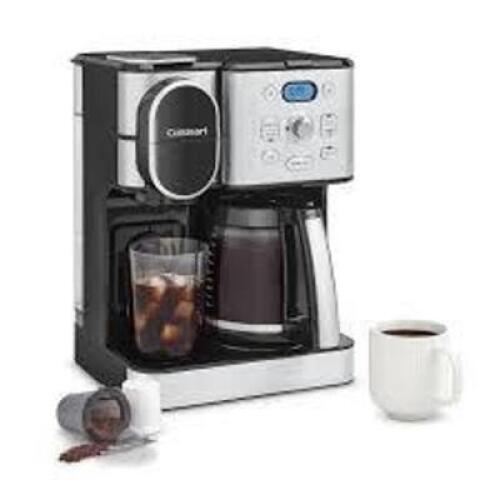 DESCRIPTION: (1) 2-IN-1 COFFEE MAKER BRAND/MODEL: CUISINART #SS-16 INFORMATION: STAINLESS STEEL RETAIL$: $229.95 EA QTY: 1