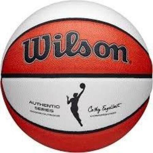 DESCRIPTION: (1) YOUTH WNBA AUTHENTIC BASKETBALL BRAND/MODEL: WILSON #WTB5200ID05 INFORMATION: ORANGE AND WHITE SIZE: 5. 27.5" RETAIL$: $29.95 EA QTY: