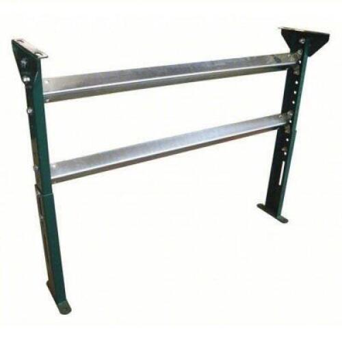 DESCRIPTION: (1) CONVEYOR SUPPORT STAND BRAND/MODEL: PRODUCT NUMBER #5W813 INFORMATION: FOR 10 IN BETWEEN FRAME WD SIZE: 31 IN MIN. HT, 43 IN MAX. HT