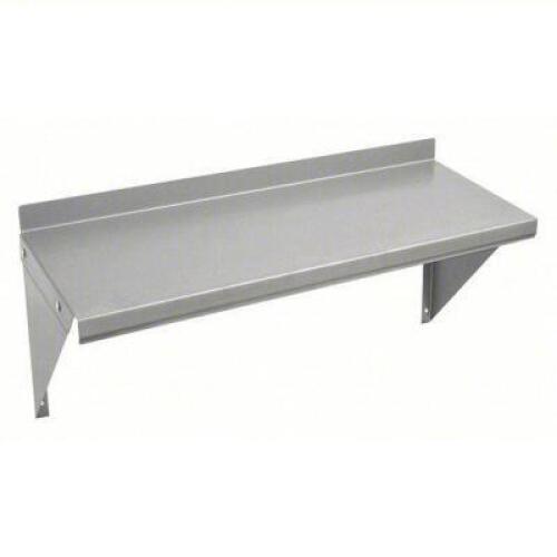 DESCRIPTION: (1) WALL SHELF BRAND/MODEL: PRODUCT NUMBER #2HFX9 INFORMATION: ZINC PLATED, STAINLESS STEEL SIZE: 24" X 12" X 13-1/2" RETAIL$: $60.29 EA