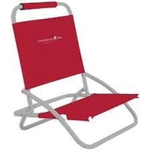DESCRIPTION: (1) FOLDING BEACH CHAIR BRAND/MODEL: CARIBBEAN JO #CJ-7710-RED INFORMATION: SOLID RED RETAIL$: $17.99 EA QTY: 1