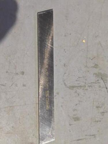 DESCRIPTION: (4) COBALT CUT-OFF BLADES BRAND/MODEL: WESTWARD 4WZY5 SIZE: 15 DEG. BEVEL 5" LONG 5/8" HT RETAIL$: 73.88 QTY: 4