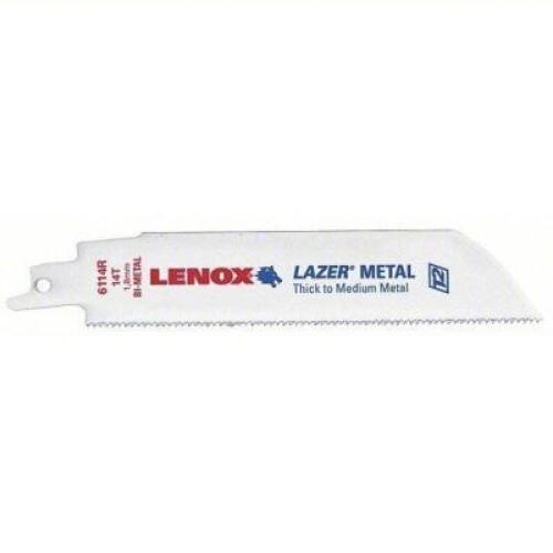 DESCRIPTION: (4) PACKS OF (25) RECIPROCATING SAW BLADES BRAND/MODEL: LENOX 4YFW7 INFORMATION: 18 TPI , FERROUS/MEDIUM METAL SIZE: 6" RETAIL$: 294.76 Q