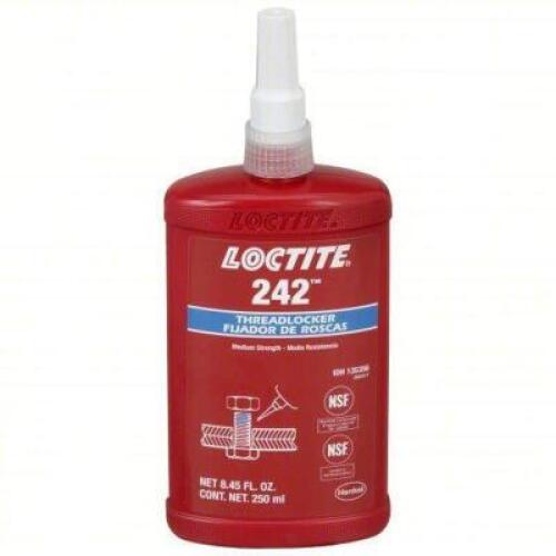 DESCRIPTION: (2) MEDIUM STRENGTH THREAD LOCKER BRAND/MODEL: LOCTITE 242 SIZE: 8.45 OZ RETAIL$: 440.92 QTY: 2