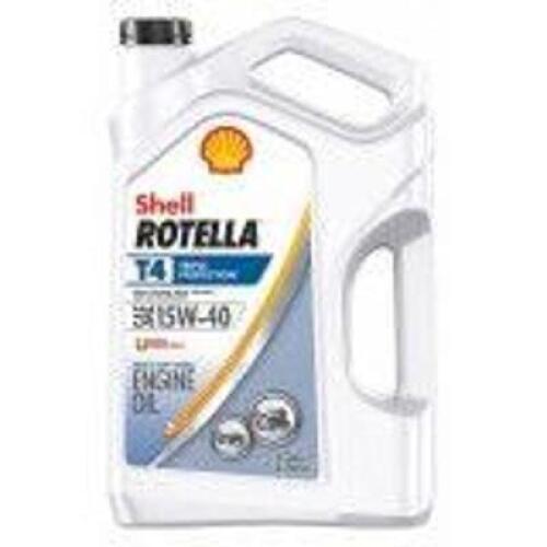 DESCRIPTION: (2) HD 15W-40 DIESEL ENGINE OIL BRAND/MODEL: SHELL T4 SIZE: 1 GAL RETAIL$: 66.9 QTY: 2
