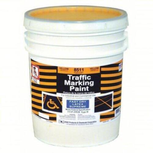 DESCRIPTION: (1) YELLOW TRAFFIC ZONE MARKING PAINT BRAND/MODEL: RAE 6GAN2 SIZE: 5 gal RETAIL$: 286.42 QTY: 1