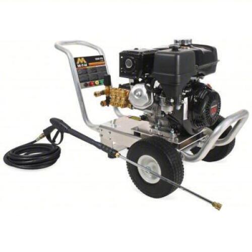 DESCRIPTION: (1) GAS POWERED PRESSURE WASHER BRAND/MODEL: MI-T-M/822TM9 INFORMATION: Heavy Duty, Cart, 3,200 psi, 2.4 gpm, 6 1/2 HP RETAIL$: 1258.37 Q