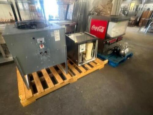SCOTSMAN NC622R-1E 600 LB. REMOTE COOLED ICE HEAD W/ SCOTSMAN'S ERC311-32E REMOTE CONDENSER UNIT AND TEN GROUP ICE AND BEVERAGE DISPENSER
