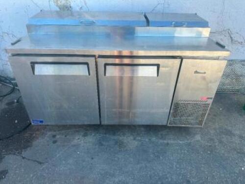 72" TURBO AIR TWO DOOR PIZZA PREP TABLE