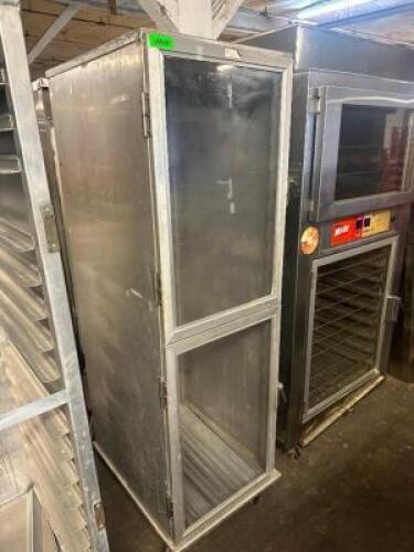 TWENTY PAN ENCLOSED TRAY RACK WITH GLASS DOOR FRONT