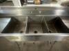 DUKE 84" THREE WELL STAINLESS POT SINK. - 10