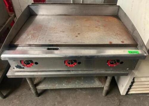 STAR MAX 36" THERMOSTATIC FLAT GRILL W/ STAINLESS EQUIPMENT STAND