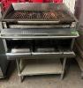 MAGIC KITCHEN 36" LAVA ROCK / WOOD BURNING CHARBROILER W/ STAINLESS STANDS.