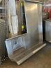 L SHAPED LEFT SIDE STAINLESS SOIL TABLE W/ SINK.