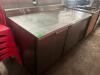 MCCALL 60" TWO DOOR STAINLESS WORK TOP COOLER. ( NOT WORKING )
