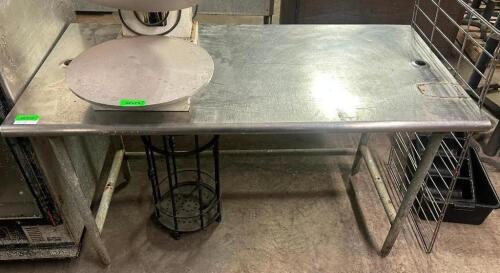 60" X 30" STAINLESS TABLE/