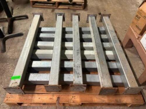 (11) 40" METAL POSTS / RAILINGS