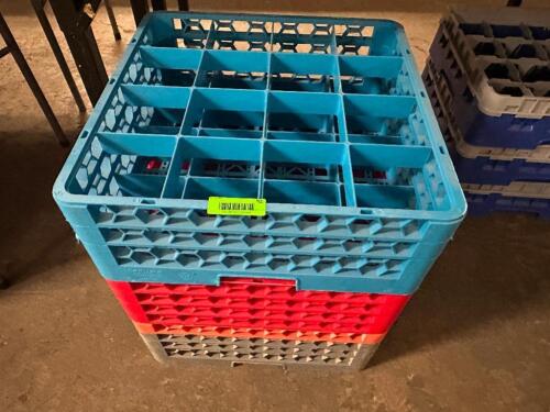 (3) ASSORTED GLASS RACKS