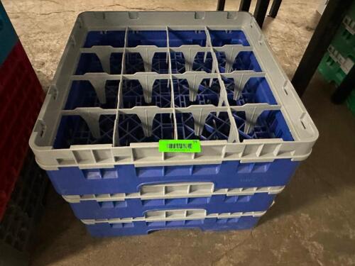 (3) GLASS RACKS