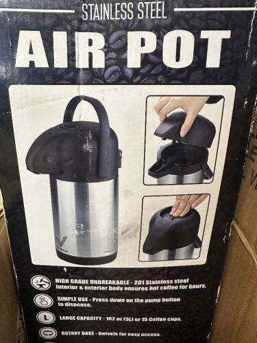 STAINLESS AIR POT DECANTER.
