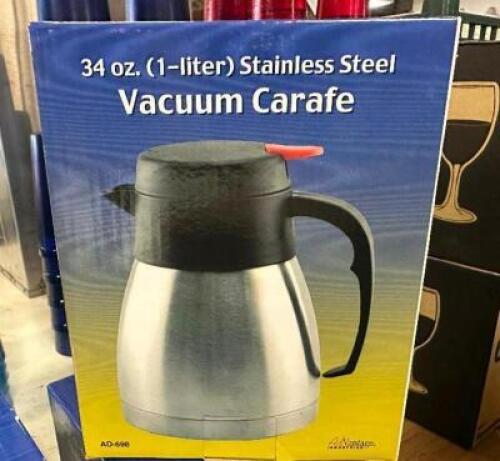 (2) 34 OZ STAINLESS VACUUM CARAFE