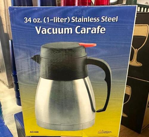 (2) 34 OZ STAINLESS VACUUM CARAFE