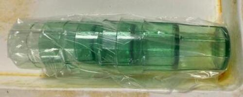 (36) 20 OZ GREEN PLASTIC TUMBLERS - NEW