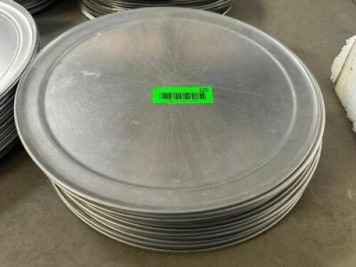 (12) 13" STAINLESS PIZZA PANS