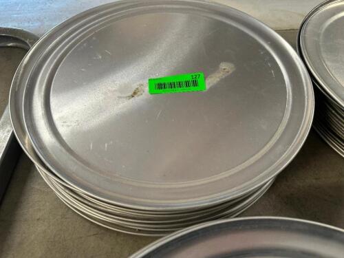 (12) 13" STAINLESS PIZZA PANS