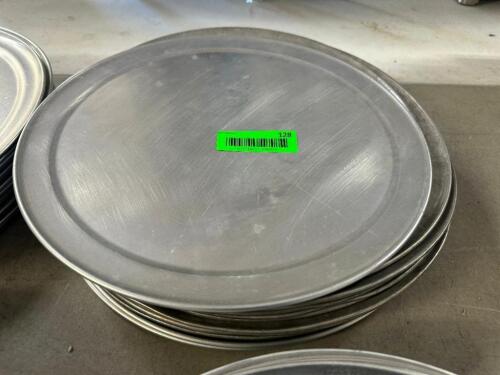 (12) 13" STAINLESS PIZZA PANS