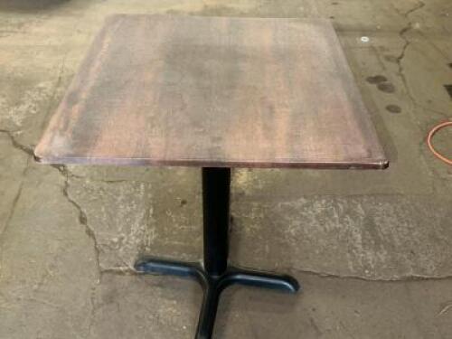 (2) 24" X 24" LAMINATE TABLES W/ BASE