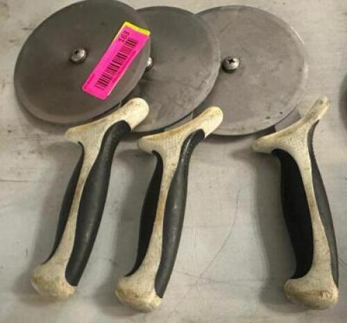 (3) STAINLESS PIZZA WHEELES
