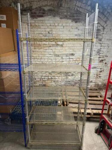 24" X 18" FIVE TIER WIRE SHELF.