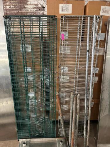 (4) 60" X 14" WIRE SHELVING INSERTS.