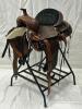 WESTERN BARREL RACING SHOW HORSE SADDLE WITH TACK SET - 3