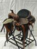 WESTERN BARREL RACING SHOW HORSE SADDLE WITH TACK SET - 4