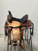 WESTERN BARREL RACING SHOW HORSE SADDLE WITH TACK SET - 4