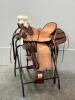 WESTERN BARREL RACING SHOW HORSE SADDLE WITH TACK SET - 8