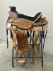 WESTERN BARREL RACING SHOW HORSE SADDLE WITH TACK SET - 3