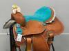 WESTERN BARREL RACING SHOW HORSE SADDLE WITH TACK SET - 3