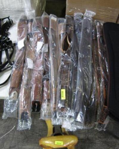 LARGE GROUP OF ASSORTED SADDLE BELTS