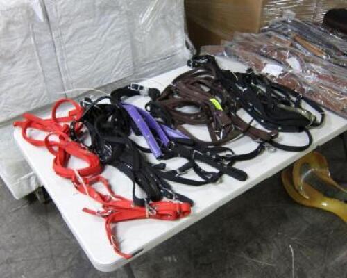 LARGE GROUP OF ASSORTED SADDLE REINS