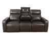 GREYMEL LEATHER POWER RECLINING SOFA W/ WIRELESS CHARGER