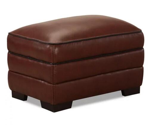 MYARS LEATHER OTTOMAN