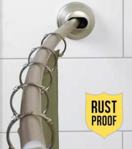 ALUMINUM TENSION CURVED SHOWER ROD