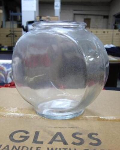 6 CT. BOX OF HALF GAL. GLASS FISH BOWLS
