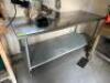 STAINLESS STEEL PREP TABLE WITH UNDERSHELF - 2