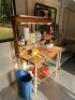 WOOD WORK BENCH WITH CONTENTS - 3