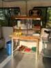 WOOD WORK BENCH WITH CONTENTS - 8
