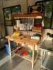 WOOD WORK BENCH WITH CONTENTS - 11